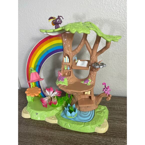 Disney Jakks Pacific 2010 Rainbow Treehouse Playset Fairies Flowers Works - Picture 2 of 13